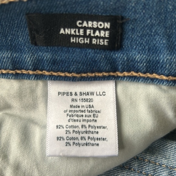 Veronica Beard Carson Ankle Flare High Rise Mystic Blue Excellent Size 32 - Picture 5 of 10